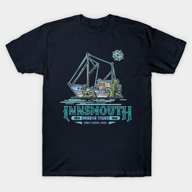 Innsmouth Harbor Tours T-Shirt by KennefRiggles